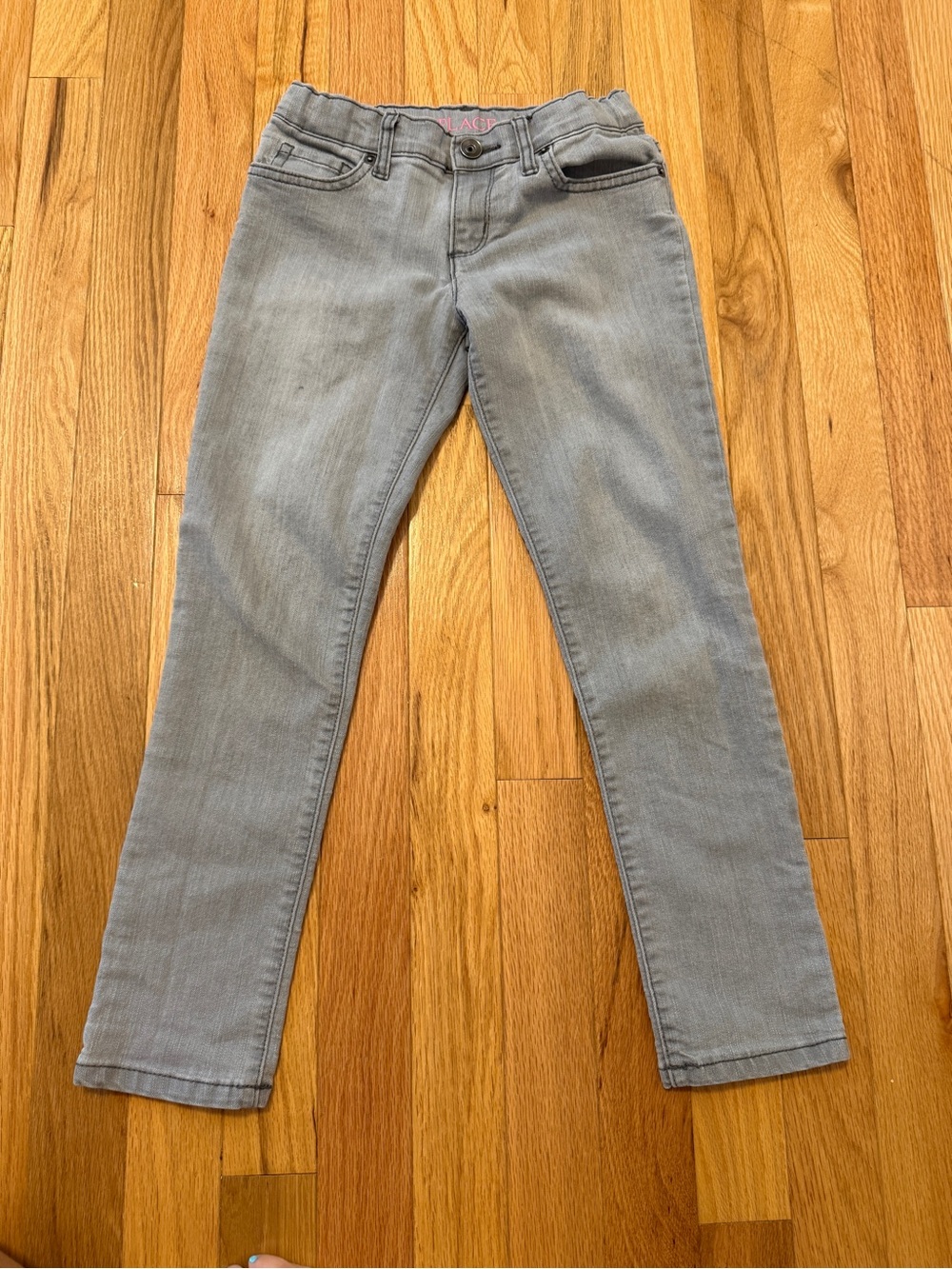 Girls’ Light Gray Slim Jeans